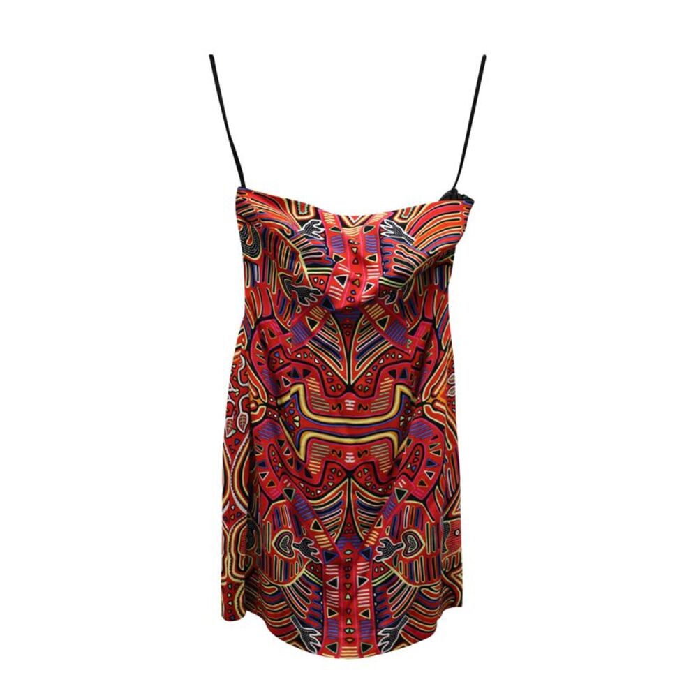 Mara Hoffman Back Cut-out Printed Mini Dress in Multicolor Rayon